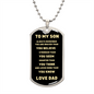 TO MY SON | ALWAYS REMEMBER DOG TAG