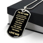 TO MY SON | ALWAYS REMEMBER DOG TAG