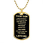 TO MY SON | ALWAYS REMEMBER DOG TAG