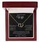 To My Beautiful Wife | Love Your Husband - Double Heart Necklace