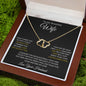 To My Beautiful Wife | Love Your Husband - Double Heart Necklace