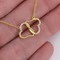 To My Beautiful Wife | Love Your Husband - Double Heart Necklace