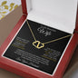 To My Beautiful Wife | Love Your Husband - Double Heart Necklace