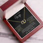 To My Beautiful Wife | Love Your Husband - Double Heart Necklace